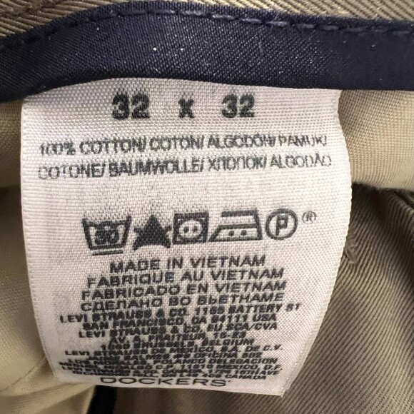 Dockers Signature Khaki Flat Front D3 Classic Fit Pants Tan Size 32 x 32 New - Picture 4 of 7